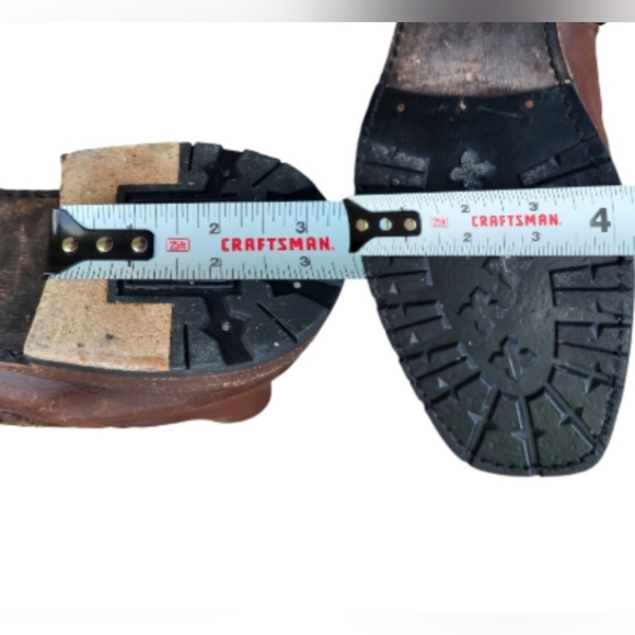 FRYE Square Toe Biker Heath Burnish Brown Leather Zip Short Calf Boot Men 10.5 - Picture 13 of 16